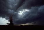 Photo of a dark tornado