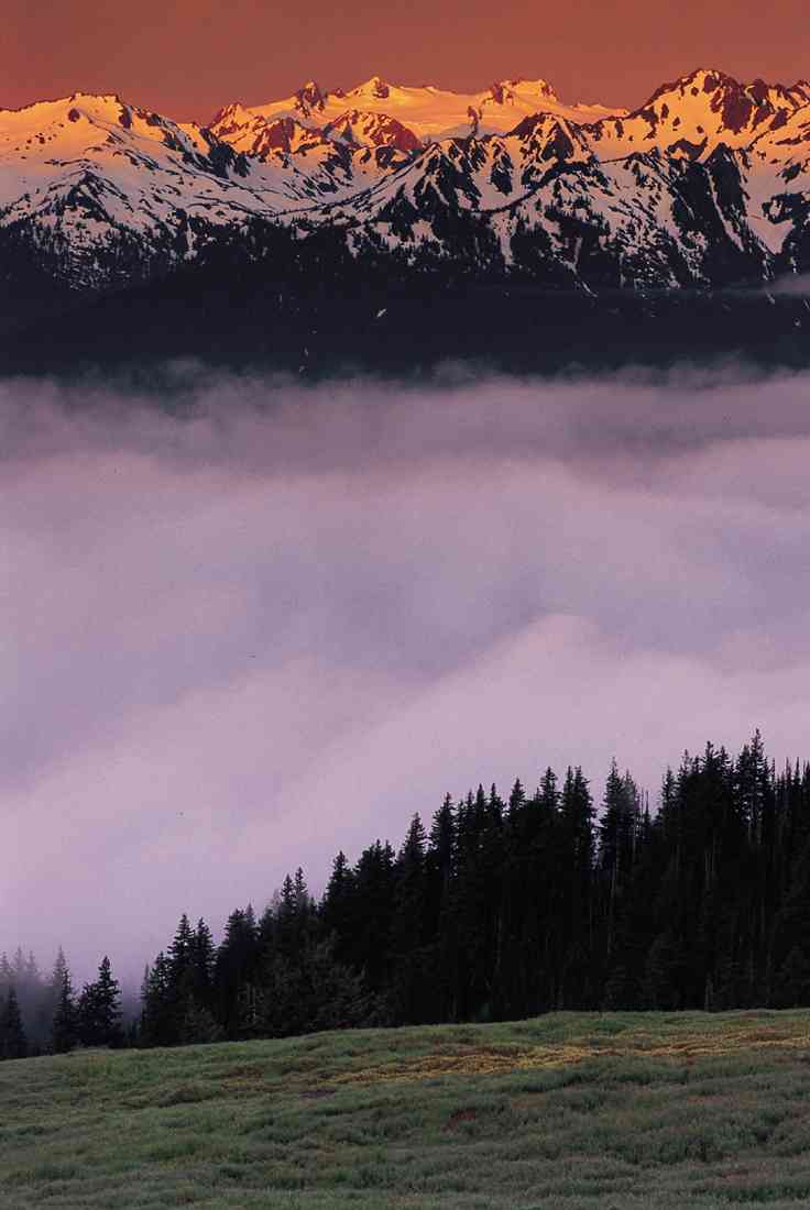 Sunset in the mountains