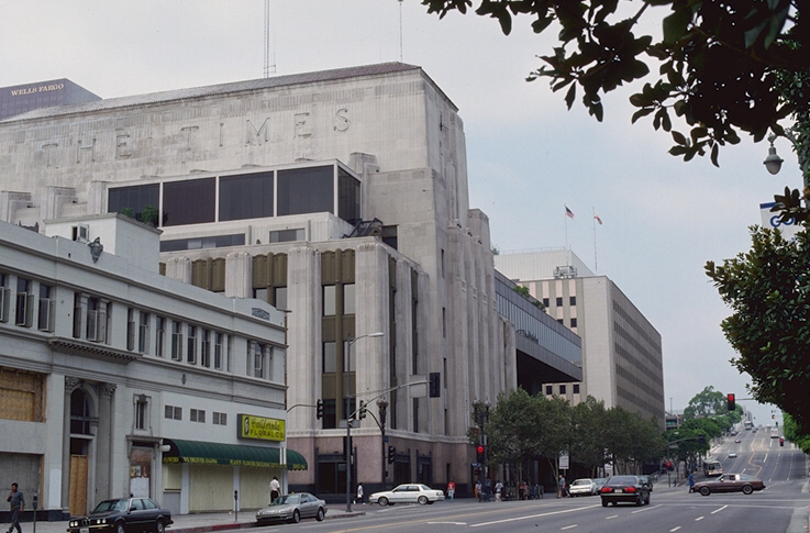 Photo of Los Angeles Times editorial office