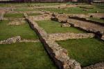 The remains of the foundations of ancient buildings