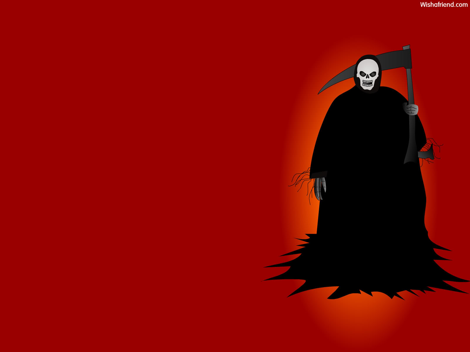 Desktop theme with death with scythe