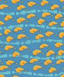Example of wallpaper for children with yellow whales