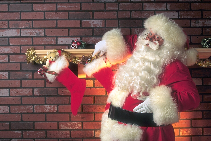 Photo of the Santa Claus with red boots