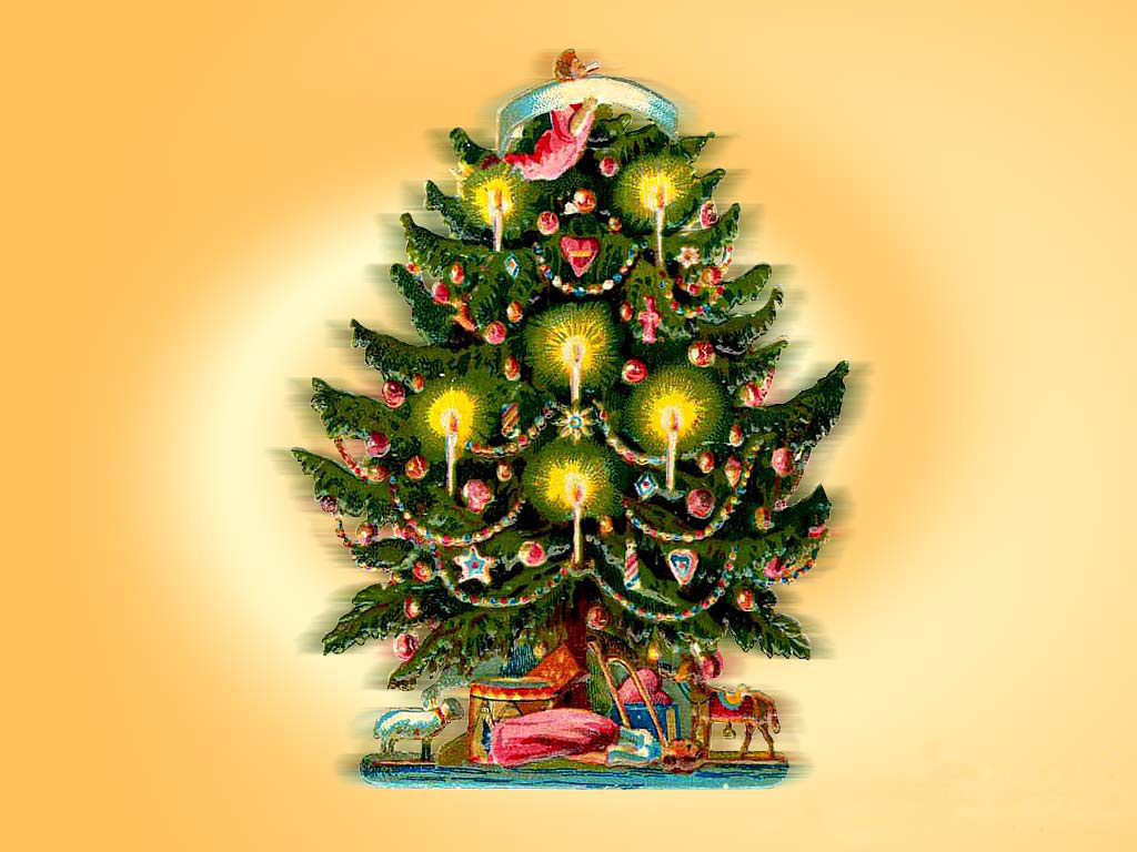 Wallpapers with a New Year's fur-tree