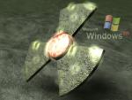初始屏幕上的Windows XP的图片作为辐射的象征