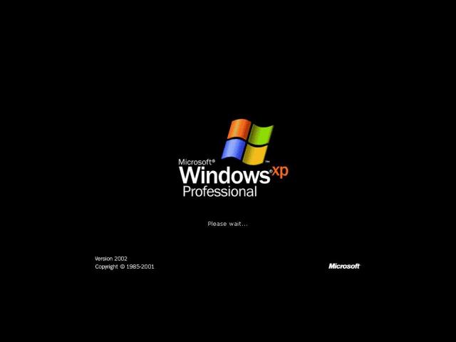 заставка windows xp на черном экране смерти