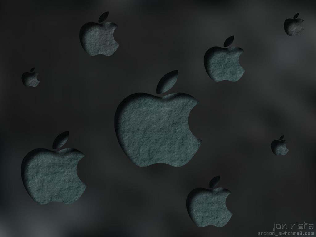 desktop wallpaper with the logo of apple