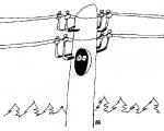 cartoon with power lines