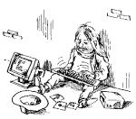карикатура на компьютерщика