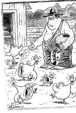 карикатура птицеферма
