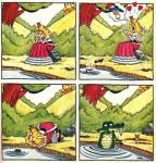 Picture caricature - Princess which finding her prince