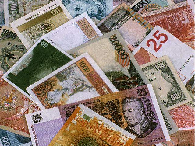 Picture with various monetary denominations