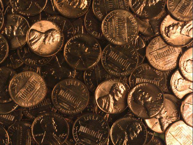 Picture of coins of denomination 1 cent
