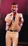 photo by David Gahan in a white shirt and white jeans