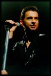 photo by David Gahan with a microphone